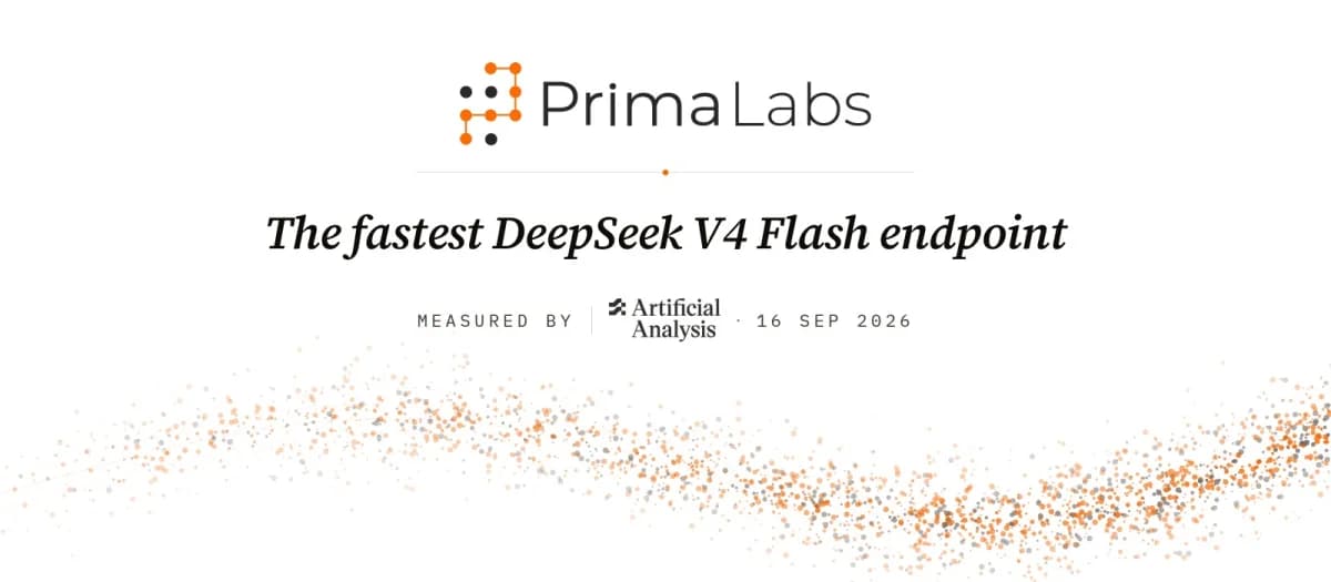 The fastest DeepSeek V4 Flash endpoint — measured by Artificial Analysis.